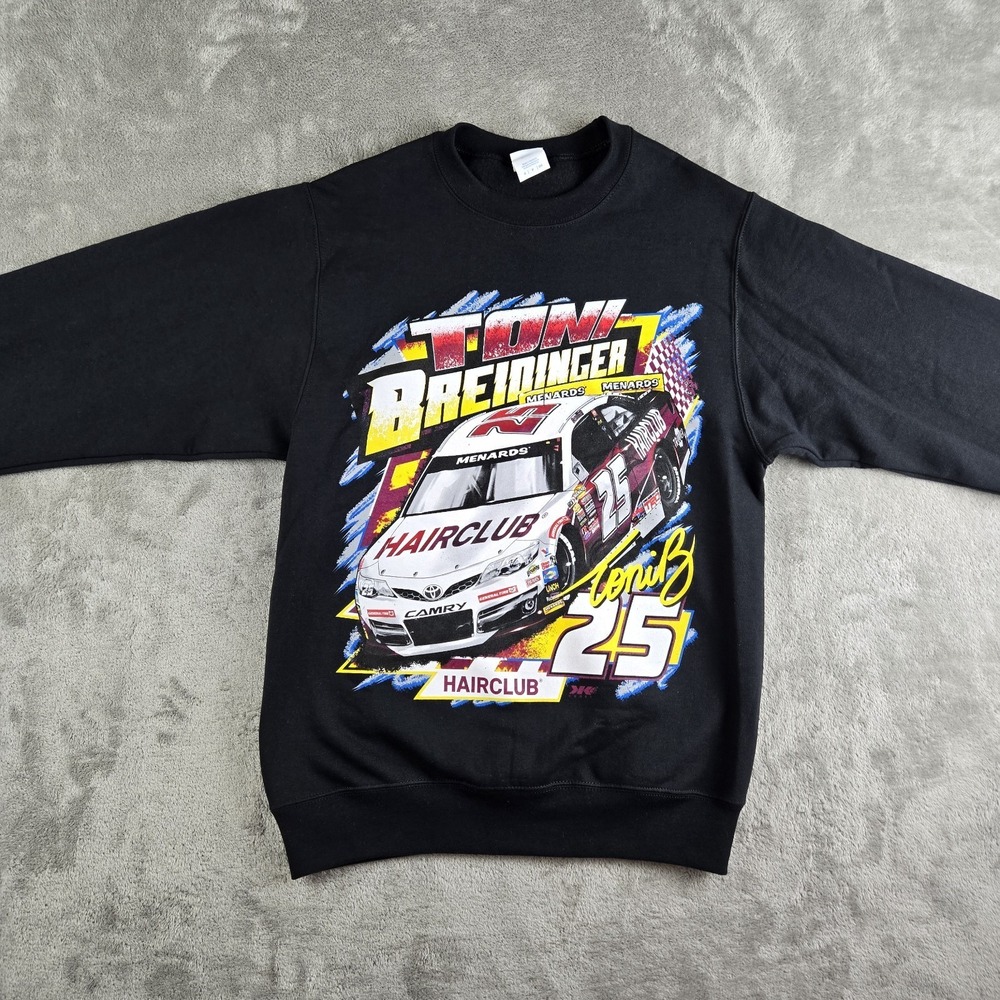 Toni Breidinger Racing Sweatshirt Small Black #25 Nascar Graphic Port & Company